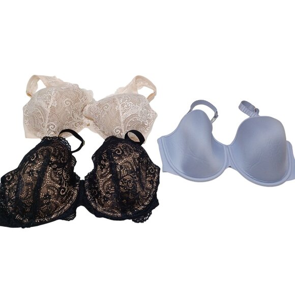 ThirdLove Bras Lot of 3 Size 34F Lace & Smooth T-Shirt Style Comfort Coverage - Picture 1 of 11